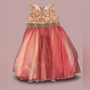 Rare Editions Pink Jeweled Dress Gown 3T